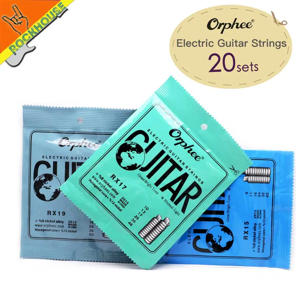 20 комплектов шестиугольные электрогитарные струны Orphee из углеродистой стали RX19