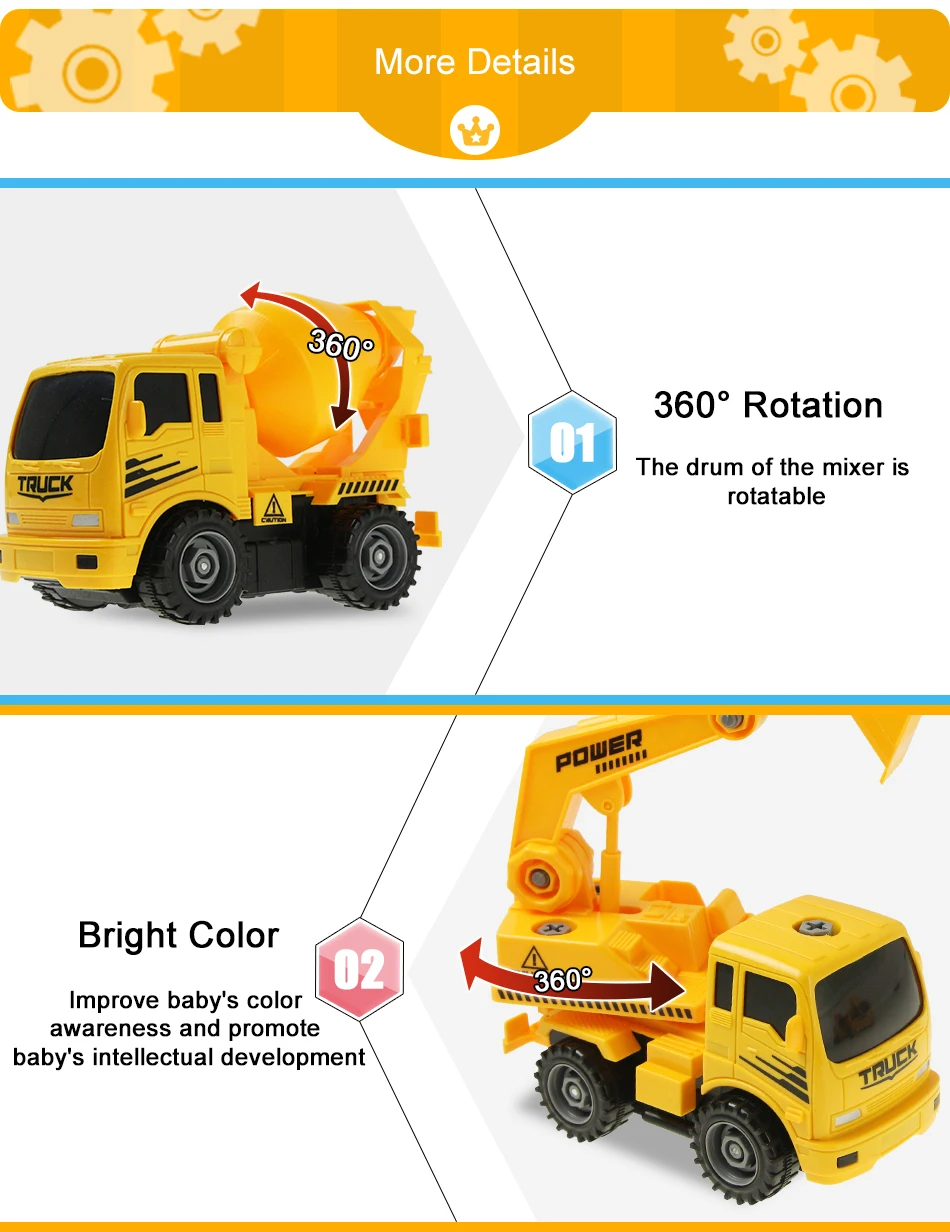 1 шт. DIY сборка автомобиля игрушка мини грузовик экскаватор рутер модель крана инерционная машина игрушка Diy обучающая игрушка для детей игрушка