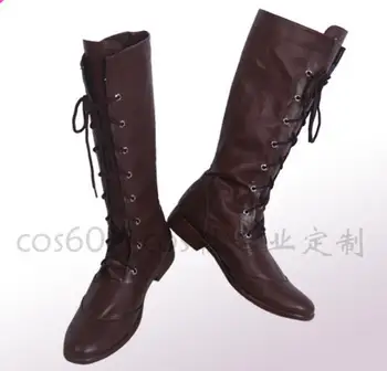 

The Promised Neverland Emma Cosplay Boots Brown Shoes Custom Made Any Size