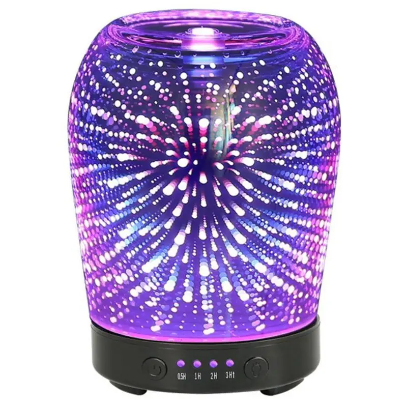 

3D Firework Night Light Essential Oil Diffuser AU US UK EU Aroma Aromatherapy Fine Fog Humidifier Household Decor Car Accessory