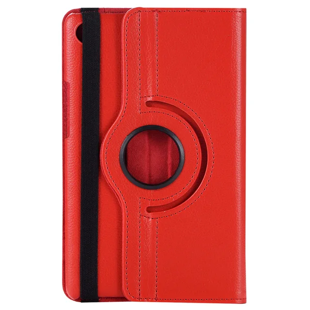 Вращающийся на 360 градусов откидной держатель подставка кожаный чехол для samsung Galaxy Note 10,1 2012 GT-N8000 N8000 N8010 N8020 чехол для планшета+ пленка+ ручка - Цвет: red