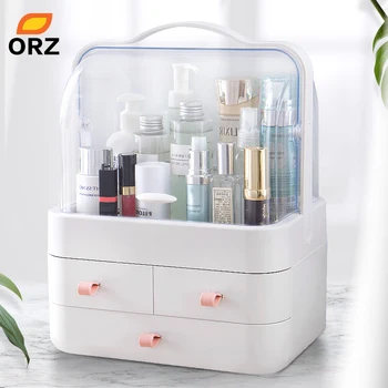 

ORZ Cosmetic Makeup Organizer Storage Box Nail Polish Organizer Holder Display Make up Caddy Dressing Table Jewelry Boxes