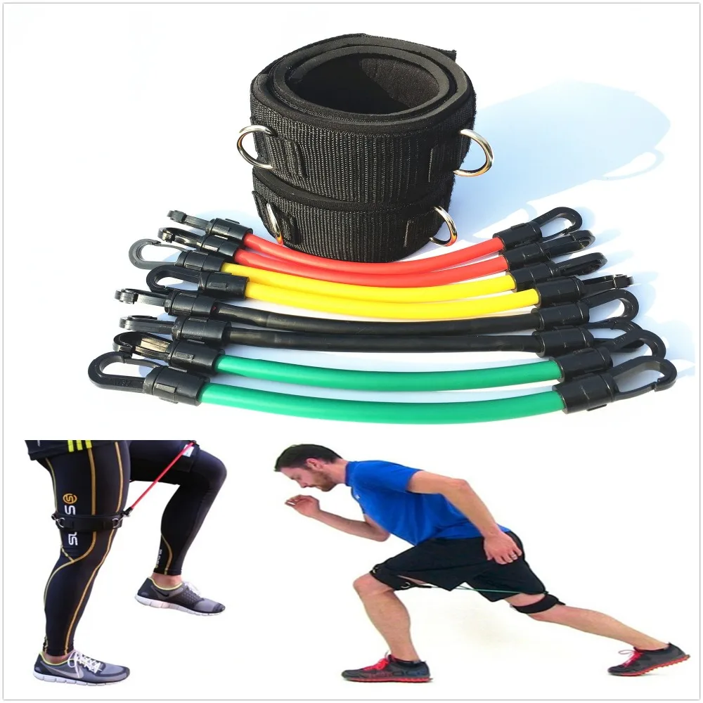 Wellsem Kinetic Speed Agility Training Leg Running Resistance Bands tubes Exerci 