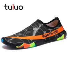 TULUO/Новое поступление; водонепроницаемая обувь для мужчин и женщин; сезон лето; быстросохнущие Нескользящие пляжные кроссовки для плавания; Спортивная мужская обувь для плавания; унисекс; Уличная обувь