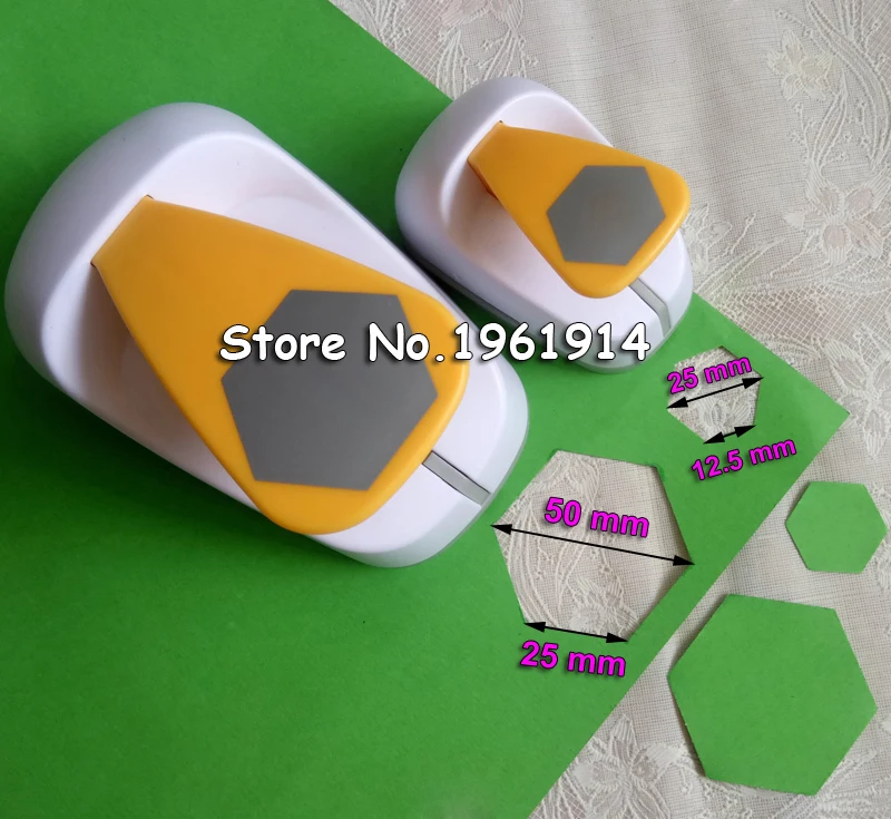 

Free ship 2pcs Hexagon (1pc 2" and 1pc 1") hole punch set Geometry Punch Craft Scrapbook Paper Puncher graph Shaped Punches