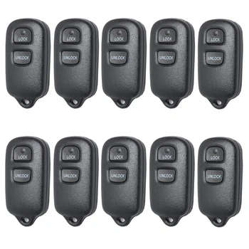 

KEYECU 10 Pcs Keyless Entry 3 Button Remote Car Key Fob for Toyota Celica Echo FJ Cruiser Highlander RAV-4 Tundra Prius HYQ12BBX