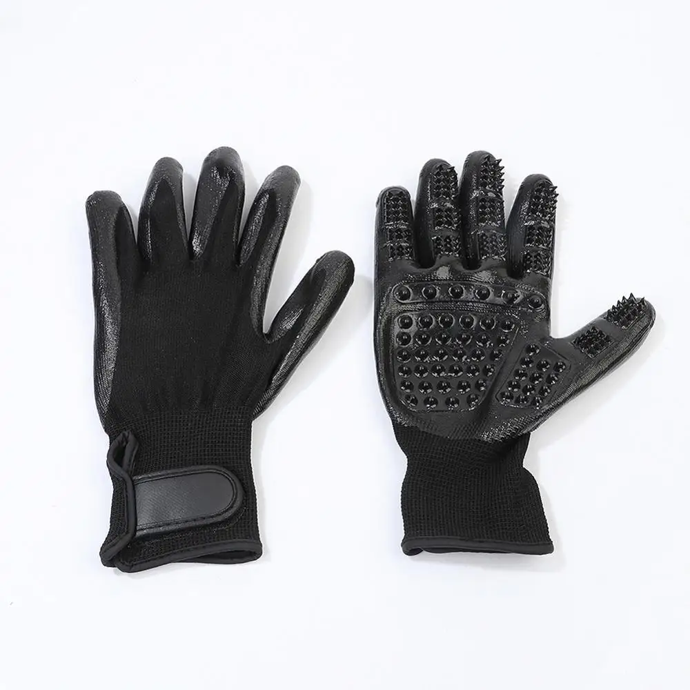 

1 Pair Pet Grooming Gloves Dog Cat Hair Cleaning Brush Comb Rubber Five Fingers Deshedding Pet Glove For Dog Cat Pet Supplies