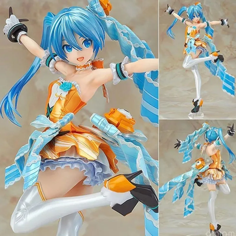 

23cm Virtual Singer Hatsune Statue PVC Hatsune Orange Blossom Ver. Largevers Miku Action Figure Collectible Model Souvenir D108