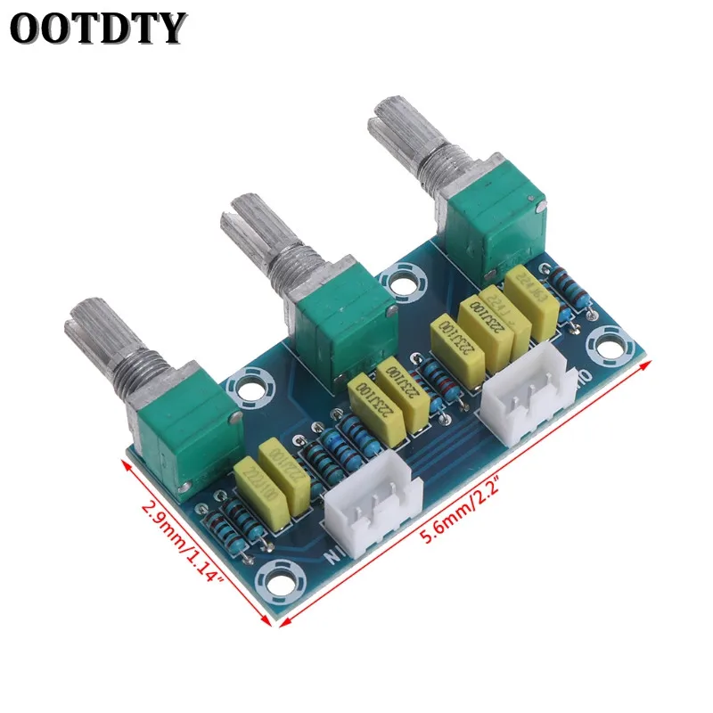 1 шт. Новинка OOTDTY HIFI усилитель пассивный тон плата тройной бас регулятор
