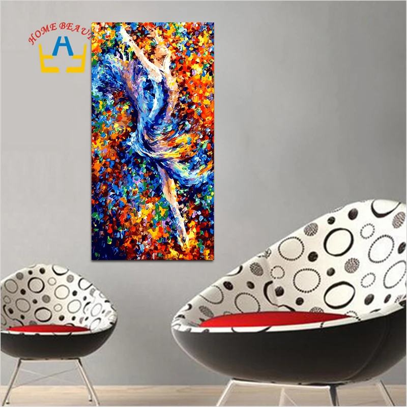 

Oil Painting By Numbers Large Abstract Dance Girl Modular Canvas Picture For Living Room Home Decor Diy Digital Painting SY045