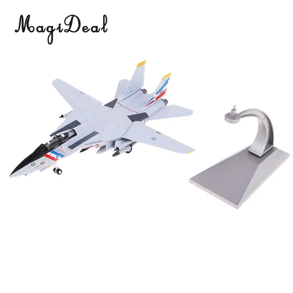 1/100 Alloy F-14 Tomcat Fighter American Military Plane Aeroplane Collection with Display Stand