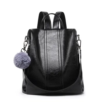 

Women Backpacks Rivet Zipper Genuine Leather Student Backpack Preppy Fashion Bag Girls Women's Backpack Rucksack Female new C896