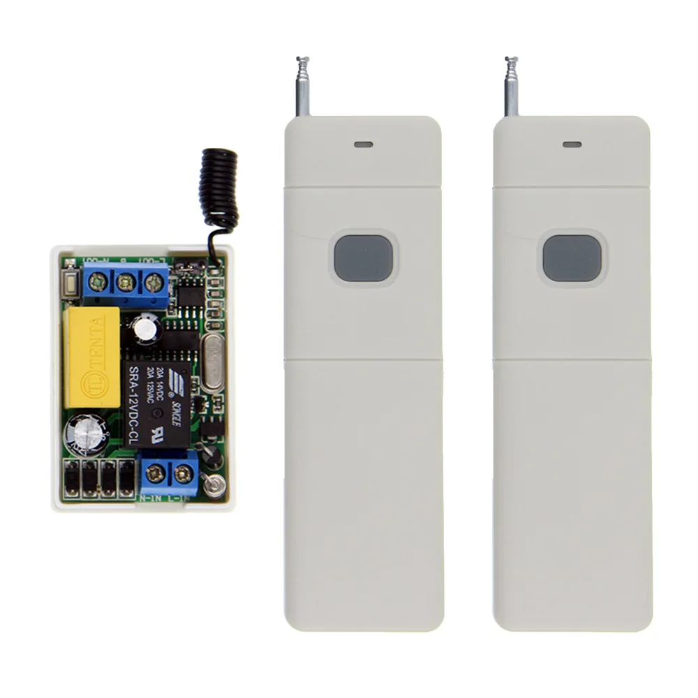 

3000m Long Range AC 220V 1 CH 1CH Relay RF Switch Remote Control Transmitter + MIni Relay 10A Receiver,Toggle