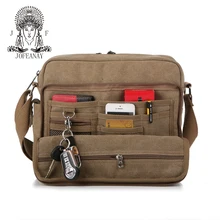 JOFEANAY2016 Новая мужская Холщовая Сумка Новая мода Дизайн вымытый холст мужские сумки на плечо мульти карманная сумка Холщовая Сумка на плечо