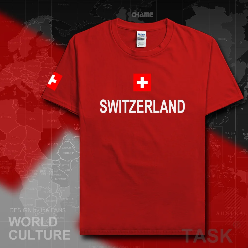 

Swiss Confederation Switzerland t shirts man 2017 t-shirts nation team cotton tees fans country CHE CH Confoederatio Helvetica