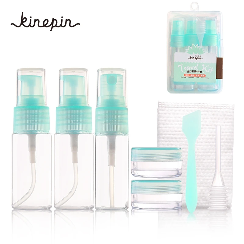8pcs Cosmetics Container Set Pro Travel Set with Storage Box Cosmetic Spray Bottle Points Bottling Jar Face Cream Box 100 pcs cosmetic bottle screw flat cover beautiful beauty skin care bottle washing and bathing dew storage container 20ml