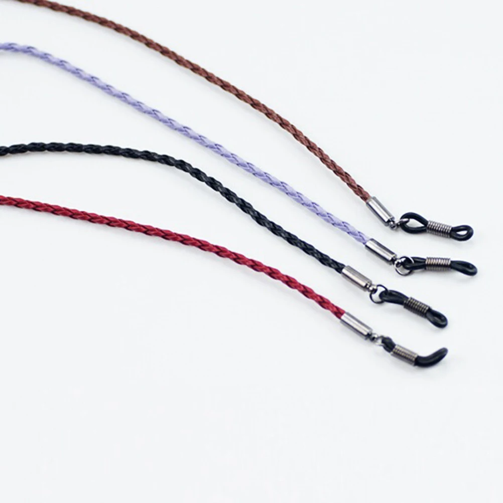 4 цвета, 1 шт., регулируемый держатель для очков, цветной кожаный шнурок для очков, кожаный ремешок для очков, ремешок на шею, веревка, около 70 см