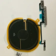 Высокое качество беспроводной зарядный чип катушки и переключатель громкости гибкий кабель с металлическим кронштейном в сборе для iPhone X запасные части