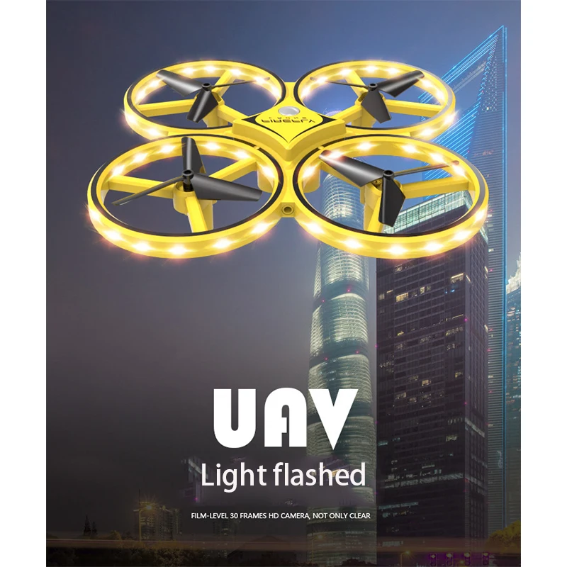 HD Aerial Drone Gesture Remote Control Airplane LED Novelty Lights Wedding Travel Shooting Birthday Gifts For Glow Party Supplie