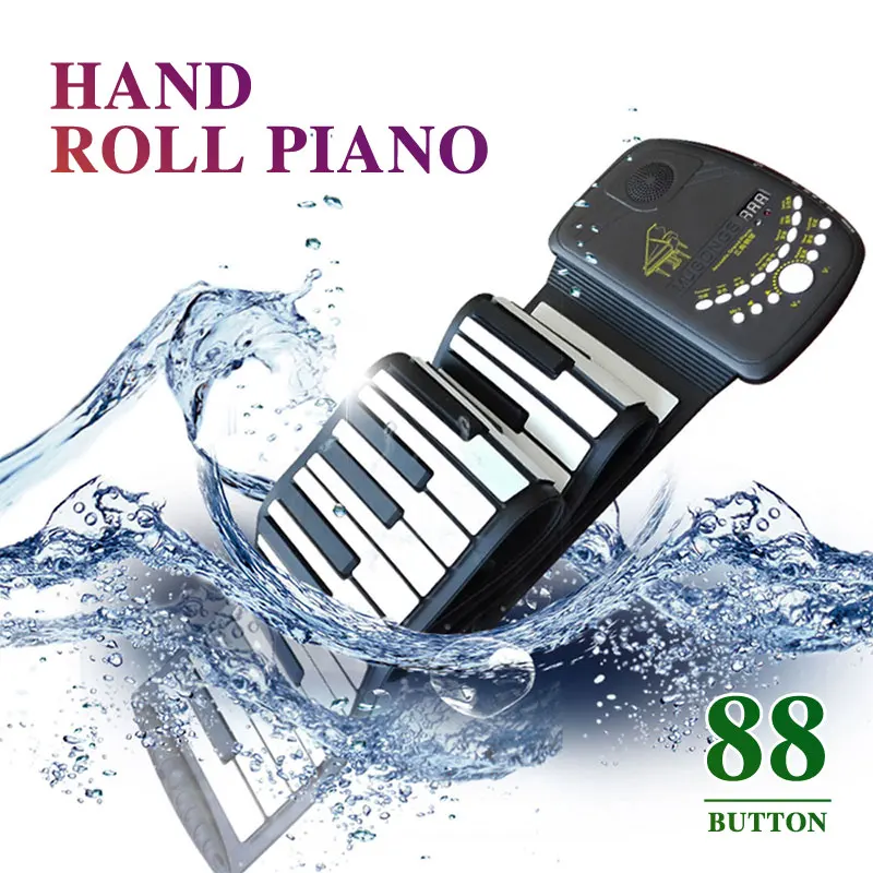 

with Loud Speaker Silicon Electronic Keyboard Piano 88 Key USB Charging School for Adult Music for Beginner Musical Instruments