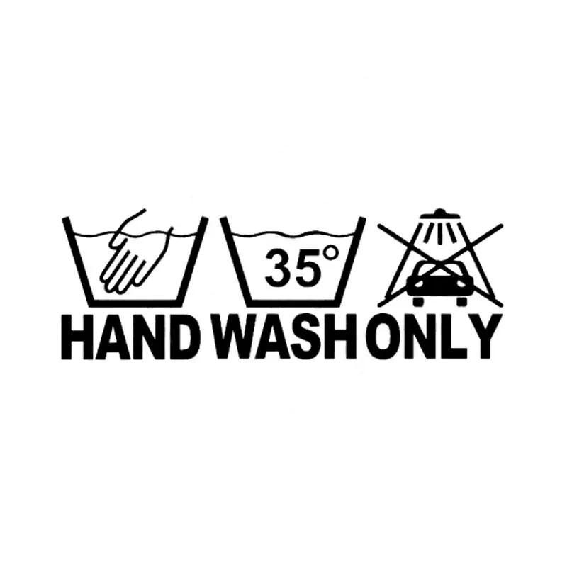 

Car Sticker Viny 17.8CM*6CM Hand Wash Only Funny 3D Stickers and Decals Sticker On Car Styling