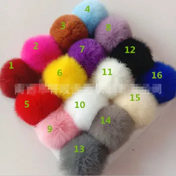 

5cm supply pompon ball fluffy RABBIT fur pompom Soft Pom Pom color Rabbit hair ball DIY hair bows hoop Hat clothing Accessories