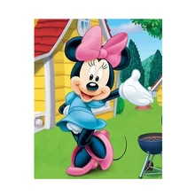 Мультфильм плакат Розовый Микки Маус краски по номерам пакет без рамы ручная краска ed Ghristmas подарок