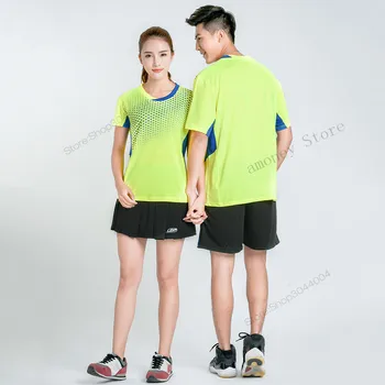 

Adsmoney Unisex Men & Women Table Tennis Jerseys Badminton Training suit jersey & shorts Set Short-sleeved Running Wear Tennis