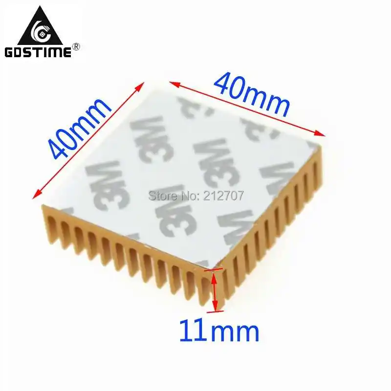 Gdstime 40x40x11 mm Cooler Extrusão Aletas do Radiador de Alumínio do Dissipador de Calor 50 Peças Lote - Imagem 5