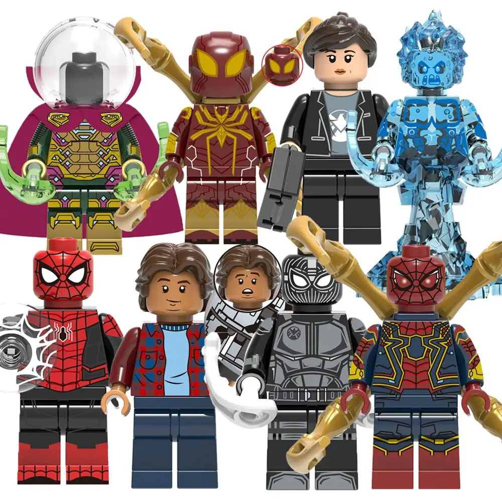

Wholesale 50PCS Marvel Avengers Mysterio Ultimate Spider-Man Building Blocks Toys For Children X0266