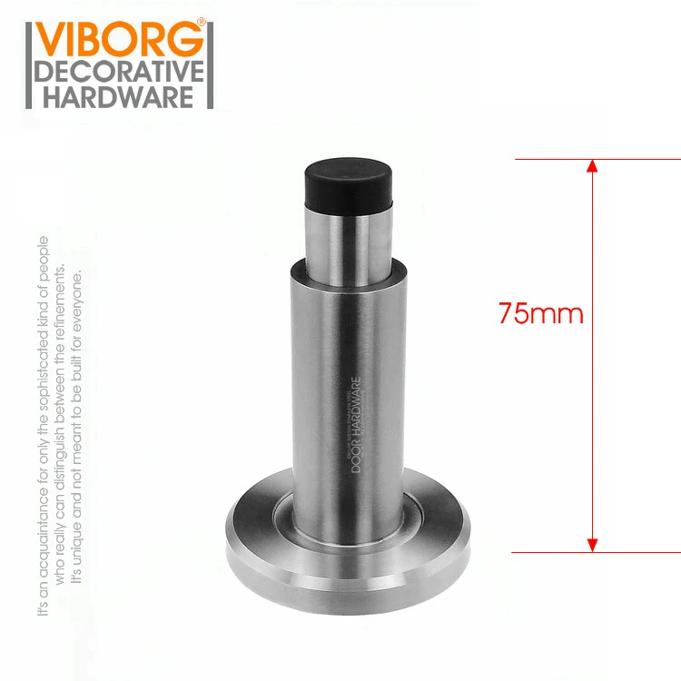 Montado na Parede de Aço Inoxidável plus Rolha de Borracha Construído em Batente de Porta Viborg Deluxe Ajustável Sólida 304 da Porta Batente da Porta Rs 38