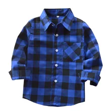 Рубашки в клетку для маленьких мальчиков; сезон весна-осень; хлопковая рубашка для маленьких мальчиков; детские блузки с длинными рукавами в английском стиле для мальчиков; Детский кардиган