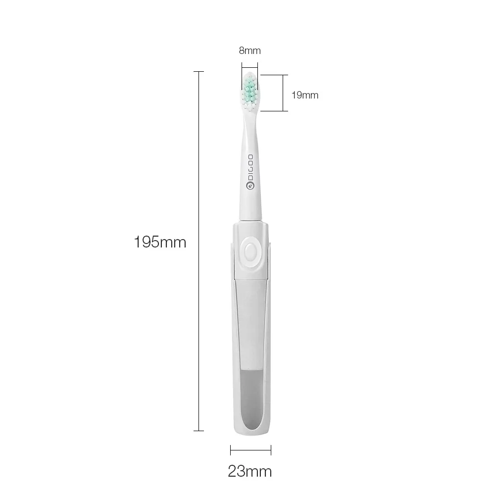 DIGOO DG-LS11 умная электрическая складная дорожная зубная щетка с 2 сменной головкой переносной IPX7 водонепроницаемый