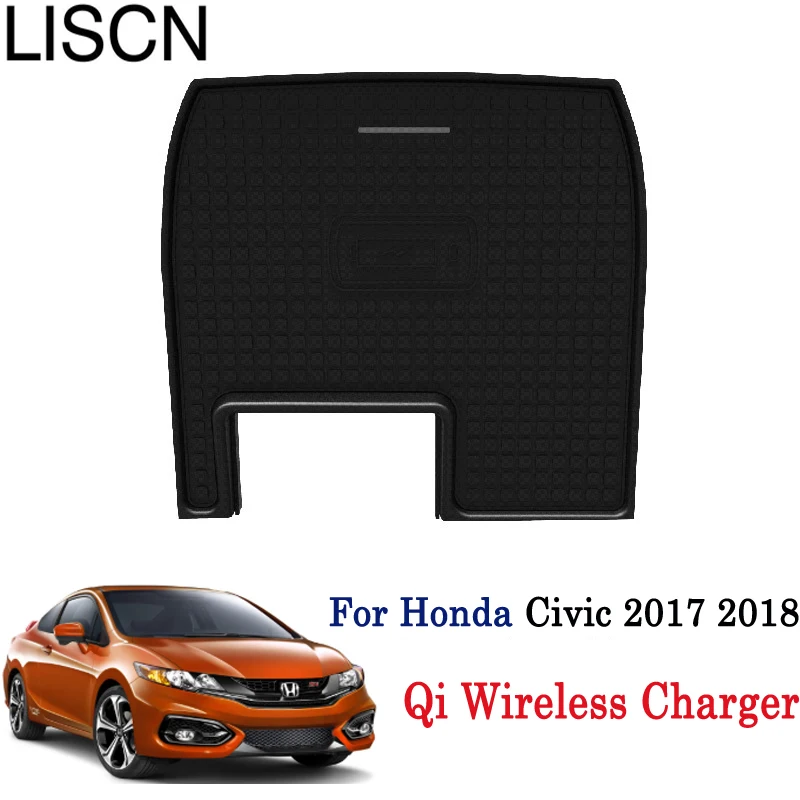 Qi Беспроводное зарядное устройство для Honda Civic 2017 2018 держатель телефона