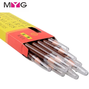 

60pcs MYG High Quality Eyebrow pencil Waterproof Longlasting Eye Brow Liner Shapper Eyebrow Enhancer Pen Makeup Free Shipping