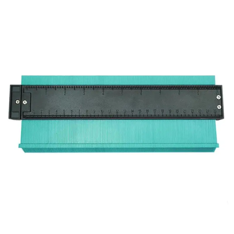 10 inch green 5/10 дюймов контур профиль датчик в клеточку измерены в ненатянутом ламинат Плитки Edge формирование дерево измерительная линейка из АБС-пластика контур датчик дубликатор duplo и - Цвет: 10 inch green