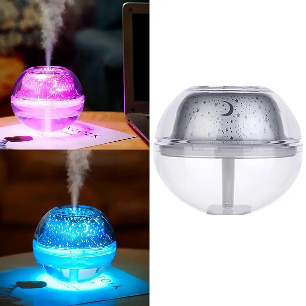 

500ml Ultrasonic Air Humidifier Aroma Essential Oil Diffuser USB Humidifier Colorful LED Night Light Mist Fogger Maker Bedroom