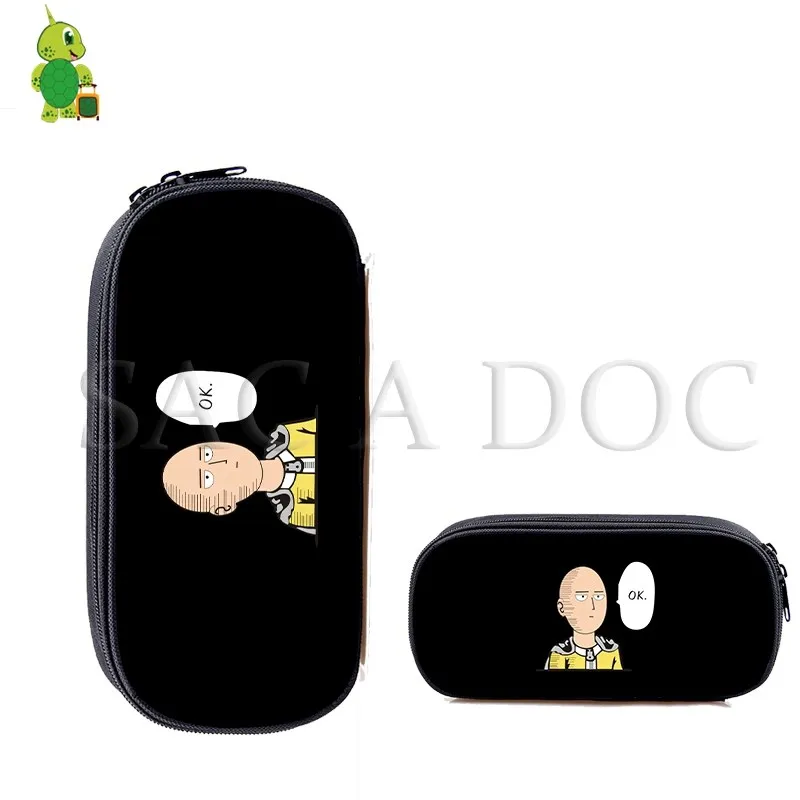 

One Punch Man Saitama Cosmetic Cases Pencil Bags Boys Girls Kids Stationery School Supplies Cosplay Makeup Bags
