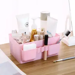 Многоцветная пластиковая косметическая коробка для хранения небольших настольных офисных принадлежностей органайзер для бумаг мусор