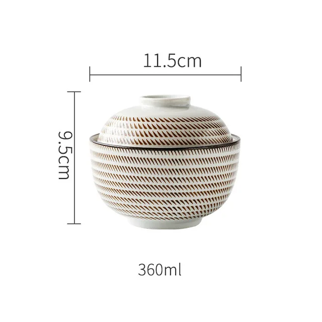 ANTOWALL японская HENGFENG 4,5 дюймов и 6,5 дюймов керамическая миска для супа с крышкой синяя и белая миска для риса тушеная мисо супница - Цвет: 4.5inch tureen C