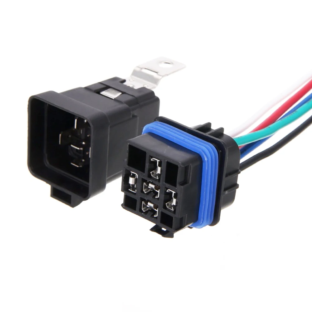

1 piece Waterproof Automotive Relay 12v 40/30 AMP 5 pin Car Relay fog lights Terminal Auto Relay With Relay Socket universal