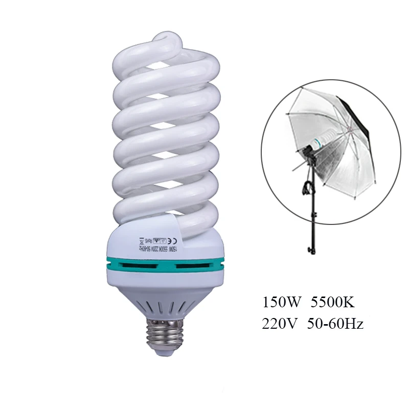 

Photographic Lighting E27 220V 150W 5500K Photo Studio Bulb Video Light Photography Daylight Lamp