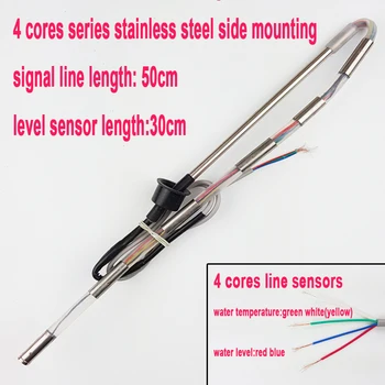 

solar energy water heater temperature water level sensor 30cm 4 cores series stainless steel side mounting tank tube probe CGQ11