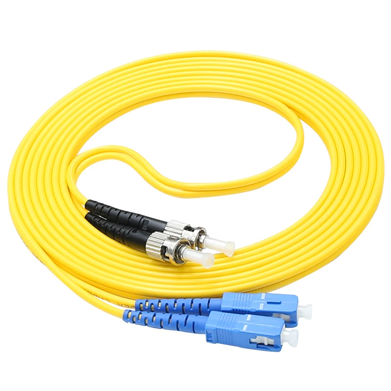 10 шт. SC/UPC к ST/UPC оптический Волоконно-оптический кабель однорежимный, Двойной волокно 3,0 мм ПВХ 3 м Оптическое волокно гибкий кабель sc-st
