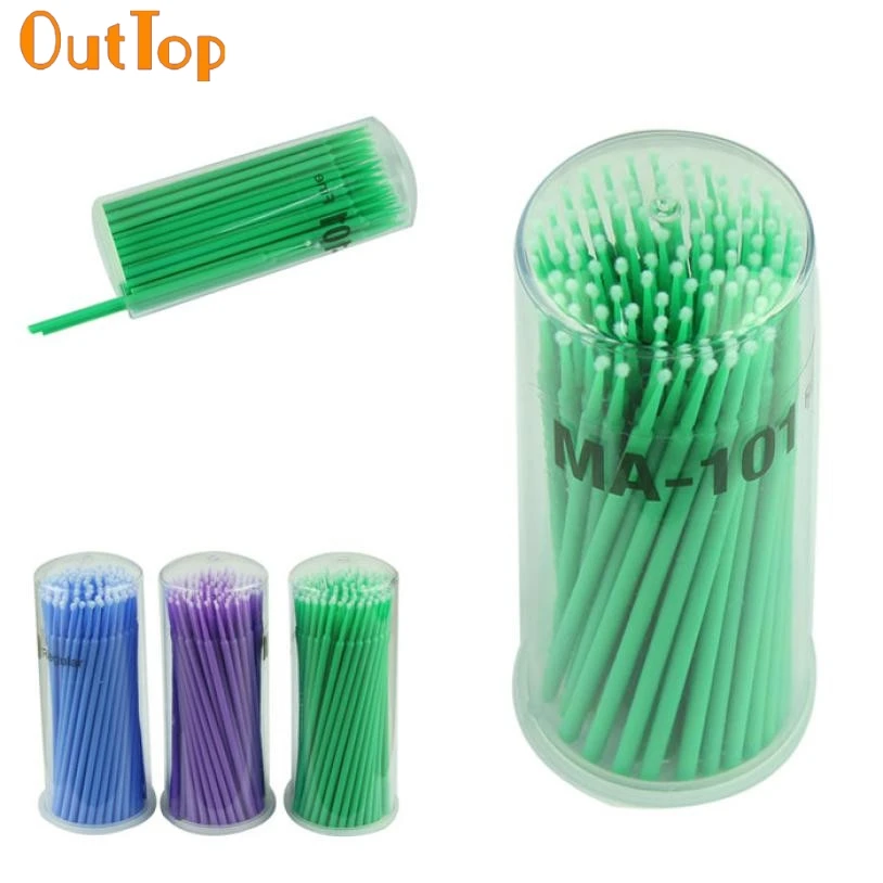 

OutTop ColorBeauty 100pc Eyelash Extension Micro Brushes Disposable Individual Applicators Mascara Best Deal Sep18 Drop Shipping