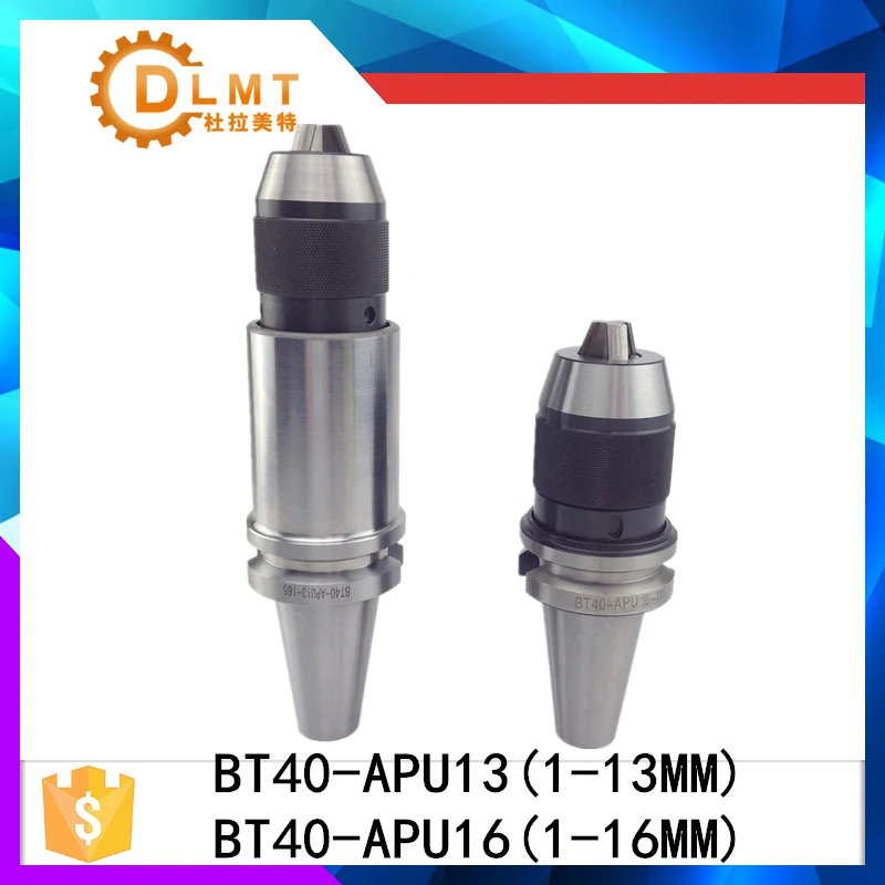 BT30 BT40 APU16 Range:1-16mm APU13 Integrated keyless self tight Drill chuck for milling lathe BT40 APU13 Range:1-13mm
