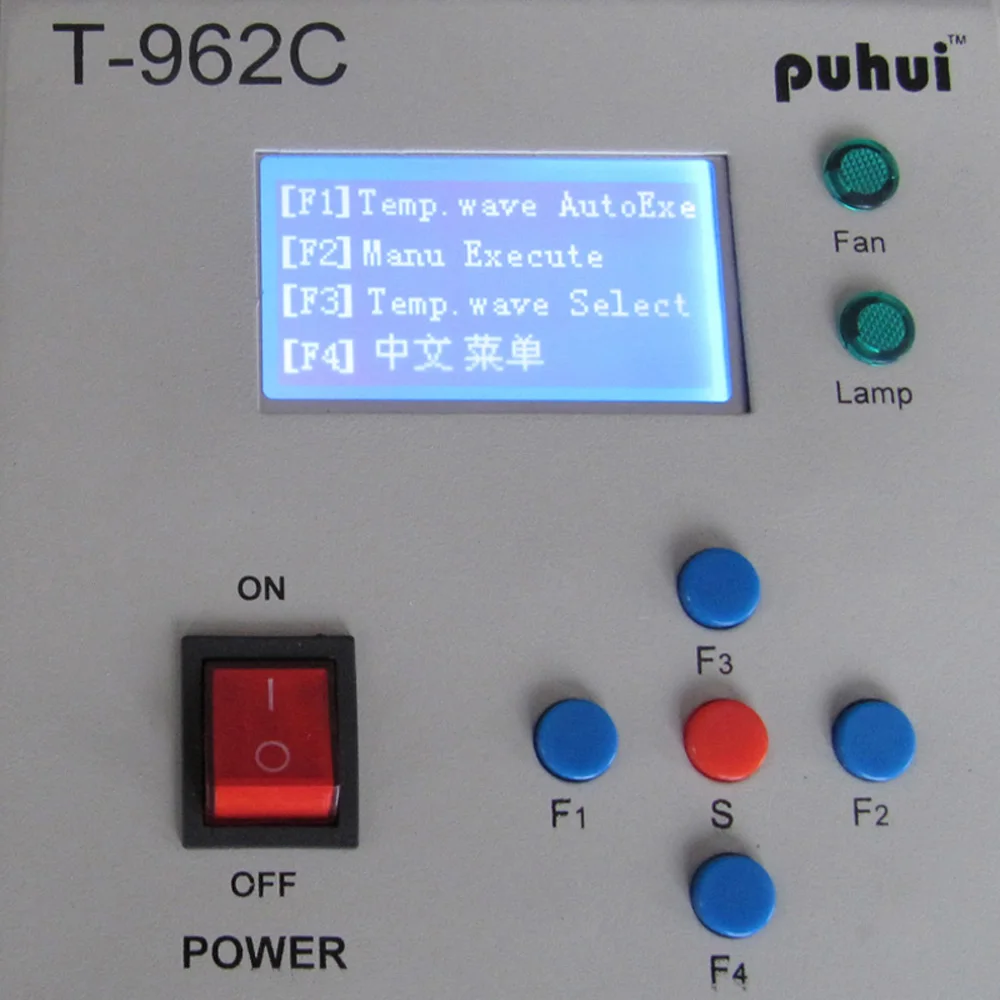 PUHUI T-962C 2500 Вт интеллектуальный инфракрасный IC НАГРЕВАТЕЛЬ SMT оплавления сварочный аппарат BGA паяльная станция настольная печь