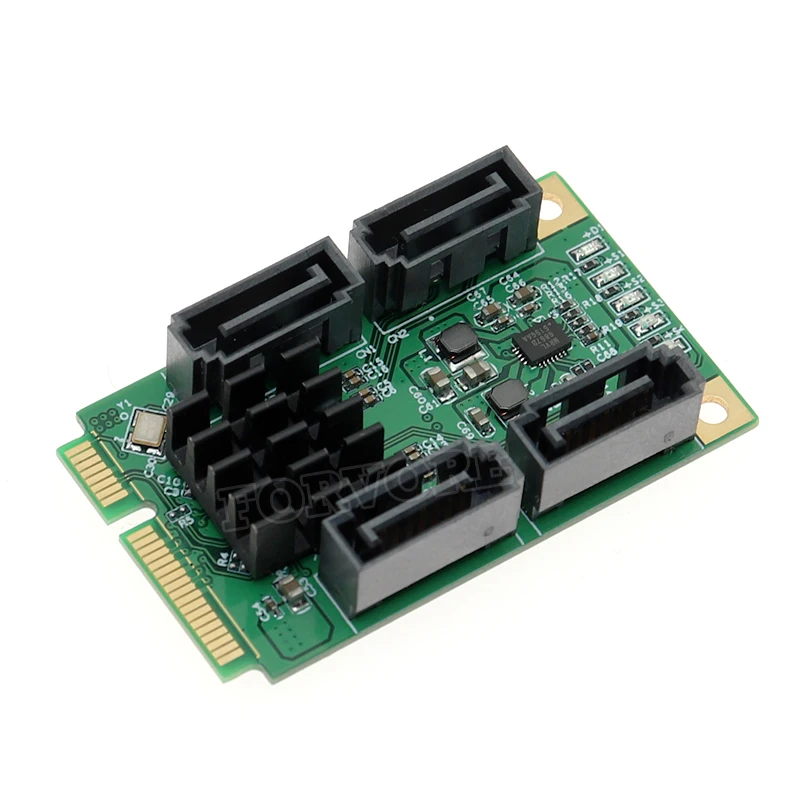 Mini PCI express to 4 ports SATA 3.0 Extension card SSD hard disk