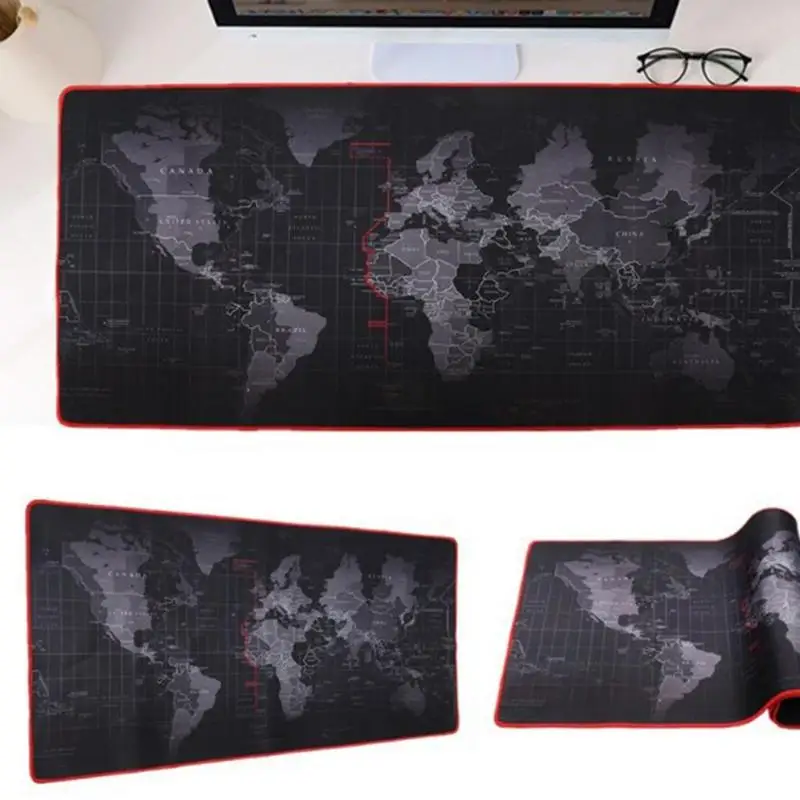 Карта мира большой коврик для мыши коврик из натурального каучука Настольный игровой коврик для мыши Противоскользящий утолщенный коврик для мыши для ноутбука ПК