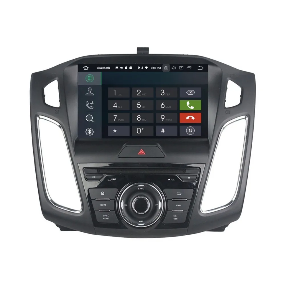 Best 4GB RAM Octa Core 1 din 9" Android 8.0 Car DVD Player for Ford Focus GPS Navigation Radio Bluetooth 4G WIFI USB DVR 32GB ROM 4